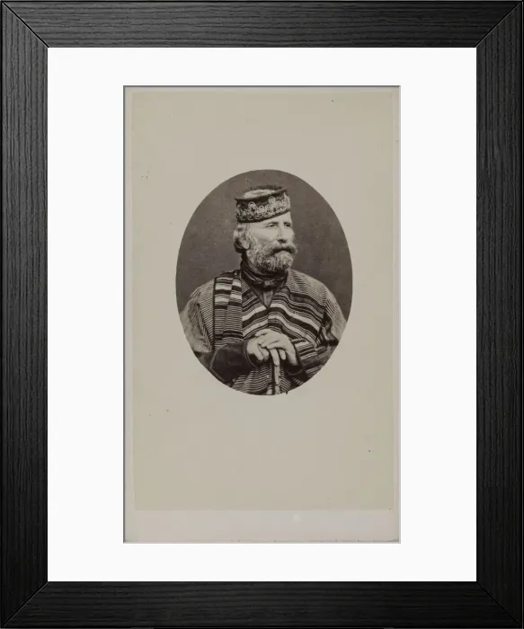 Framed Print : Portrait of Giuseppe Garibaldi (1807-1882), 1882. Creator: Photo studio Alessandro Pavia Framed Print : Portrait of Giuseppe Garibaldi (1807-1882), 1882. Creator: Photo studio Alessandro Pavia