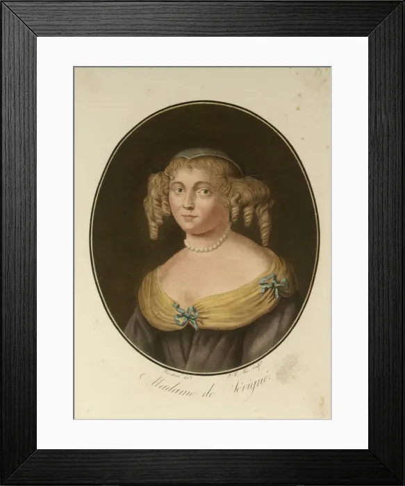 Framed Print : Portrait of Marie de Rabutin-Chantal, Marquise de Sevigne(1626-1696), 1797 Framed Print : Portrait of Marie de Rabutin-Chantal, Marquise de Sevigne(1626-1696), 1797