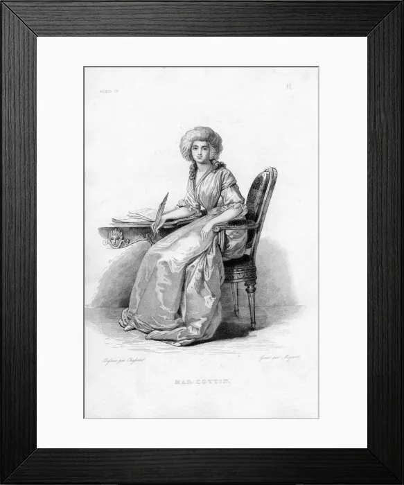 Framed Print : Portrait of Sophie Cottin (1770-1807). Creator: Migneret Framed Print : Portrait of Sophie Cottin (1770-1807). Creator: Migneret