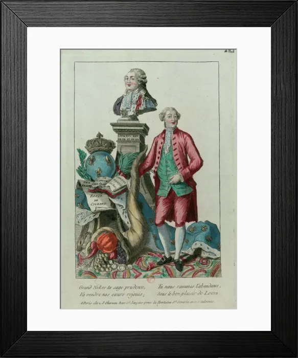 Framed Print : Portrait of Jacques Necker (1732-1804), 1781. Creator: Anonymous Framed Print : Portrait of Jacques Necker (1732-1804), 1781. Creator: Anonymous