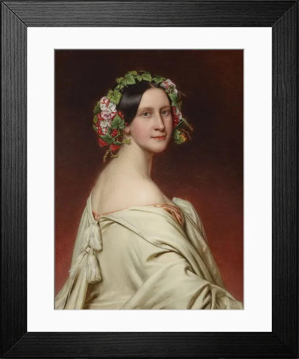 Framed Print : Portrait of the Actress Charlotte von Hagn (1809-1891), 1850 Framed Print : Portrait of the Actress Charlotte von Hagn (1809-1891), 1850