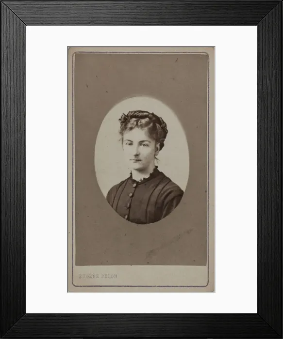 Framed Print : Portrait of Jane Dieulafoy (1851-1916), c. 1880. Creator: Delon, Eugene (1823-1894) Framed Print : Portrait of Jane Dieulafoy (1851-1916), c. 1880. Creator: Delon, Eugene (1823-1894)