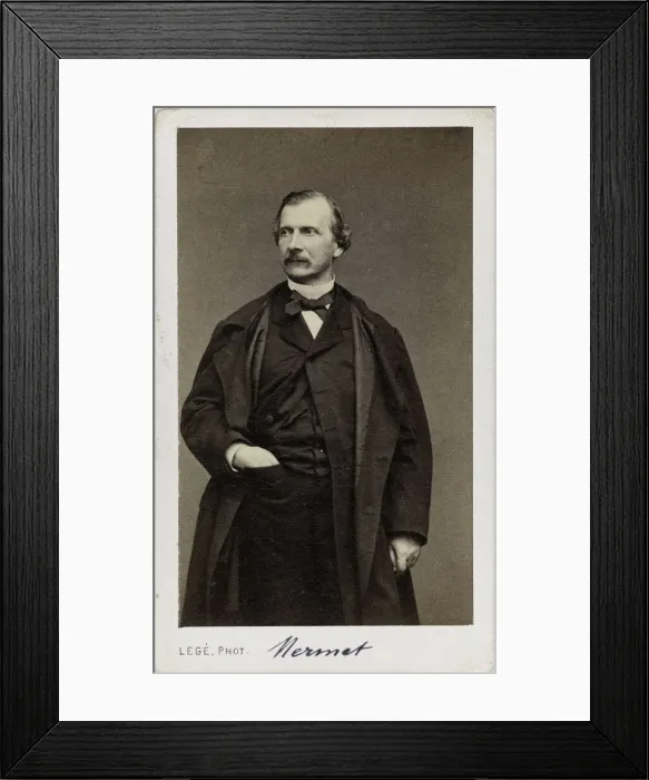 Framed Print : Portrait of the Composer Auguste Mermet (1810-1889). Creator: Legé Framed Print : Portrait of the Composer Auguste Mermet (1810-1889). Creator: Legé