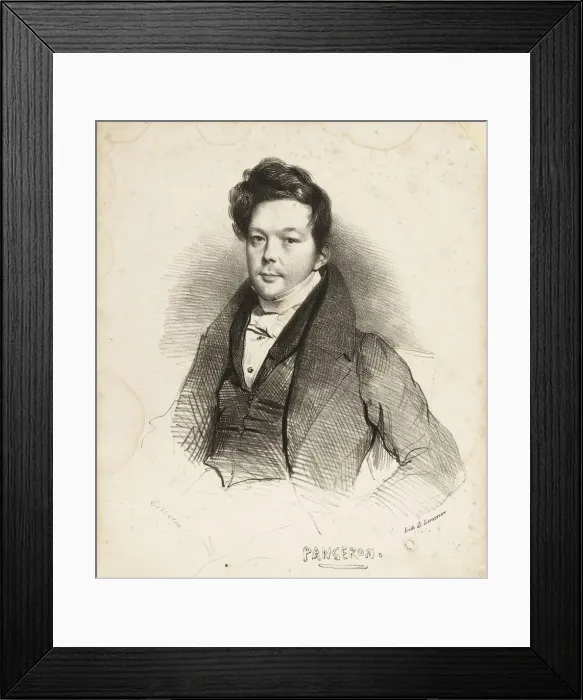 Framed Print : Portrait of the composer Auguste-Mathieu Panseron (1796-1859), 1832 Framed Print : Portrait of the composer Auguste-Mathieu Panseron (1796-1859), 1832