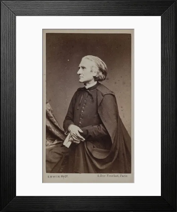 Framed Print : Portrait of the Composer Franz Liszt (1811-1886). Creator: Hanfstaengl, Erwin (1837-1905)