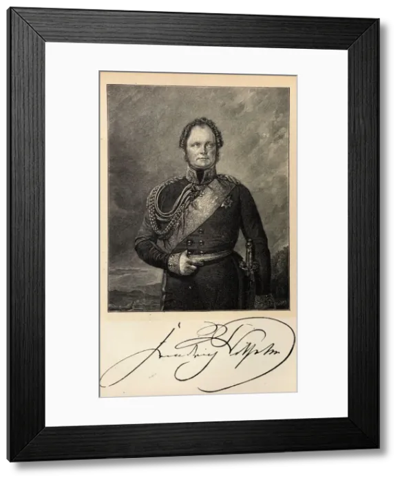 Framed Print : Portrait of the King Frederick William IV of Prussia (1795-1861). Creator: Anonymous Framed Print : Portrait of the King Frederick William IV of Prussia (1795-1861). Creator: Anonymous