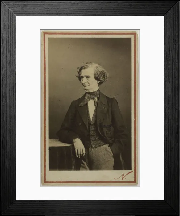 Framed Print : Portrait of the composer Hector Berlioz (1803-1869), ca 1860. Creator: Photo studio Nadar Framed Print : Portrait of the composer Hector Berlioz (1803-1869), ca 1860. Creator: Photo studio Nadar
