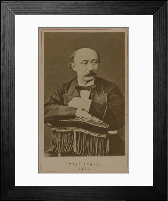 Framed Print : Portrait of the composer Luigi Arditi (1822-1903), 1880. Creator: Anonymous Framed Print : Portrait of the composer Luigi Arditi (1822-1903), 1880. Creator: Anonymous