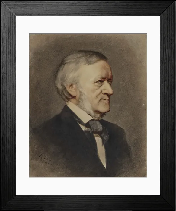 Framed Print : Portrait of the composer Richard Wagner (1813-1883), 1883 Framed Print : Portrait of the composer Richard Wagner (1813-1883), 1883