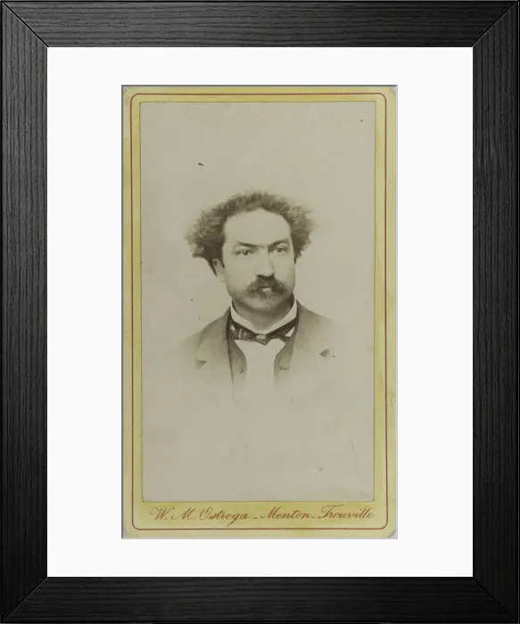 Framed Print : Portrait of the composer Robert Planquette (1848-1903), c. 1880. Creator: Photo studio W Framed Print : Portrait of the composer Robert Planquette (1848-1903), c. 1880. Creator: Photo studio W
