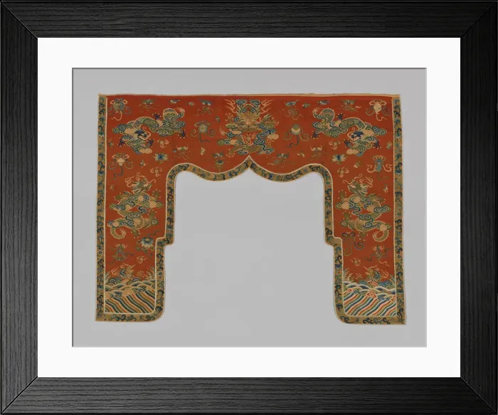 Framed Print : Valance, China, Qing dynasty (1644-1911), 1875 / 1900. Creator: Unknown Framed Print : Valance, China, Qing dynasty (1644-1911), 1875 / 1900. Creator: Unknown
