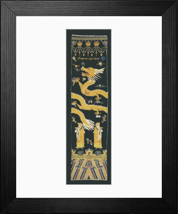 Framed Print : Carpet (For a Buddhist Temple Column), China, Qing dynasty (1644-1911), mid-19th century Framed Print : Carpet (For a Buddhist Temple Column), China, Qing dynasty (1644-1911), mid-19th century