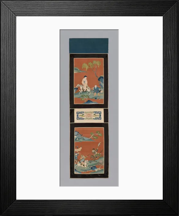 Framed Print : Panel (For a Screen), China, Qing dynasty (1644-1911), 1875 / 1900. Creator: Unknown Framed Print : Panel (For a Screen), China, Qing dynasty (1644-1911), 1875 / 1900. Creator: Unknown