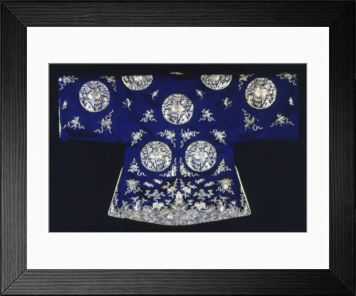 Framed Print : Womans Waitao (Semiformal Domestic Surcoat), China, Qing dynasty (1644-1911), 1875 / 1900 Framed Print : Womans Waitao (Semiformal Domestic Surcoat), China, Qing dynasty (1644-1911), 1875 / 1900