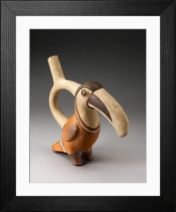 Framed Print : Handle Spout Vessel in Form of a Toucan, 100 B. C. / A. D. 500. Creator: Unknown Framed Print : Handle Spout Vessel in Form of a Toucan, 100 B. C. / A. D. 500. Creator: Unknown