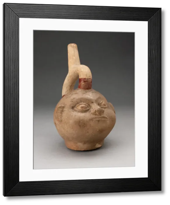 Framed Print : Portrait Vessel of a Ruler with Large Cheeks, 100 B. C. / A. D. 500. Creator: Unknown Framed Print : Portrait Vessel of a Ruler with Large Cheeks, 100 B. C. / A. D. 500. Creator: Unknown
