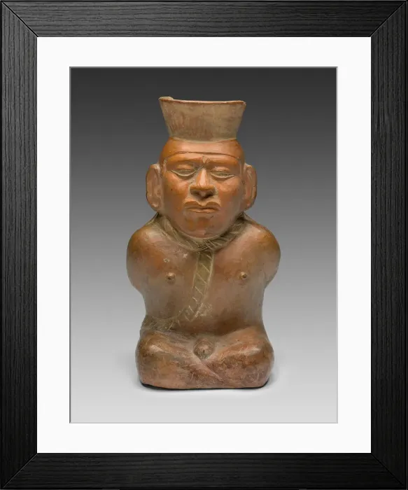 Framed Print : Portrait Vessel of a Captive, 100 B. C. / A. D. 500. Creator: Unknown Framed Print : Portrait Vessel of a Captive, 100 B. C. / A. D. 500. Creator: Unknown