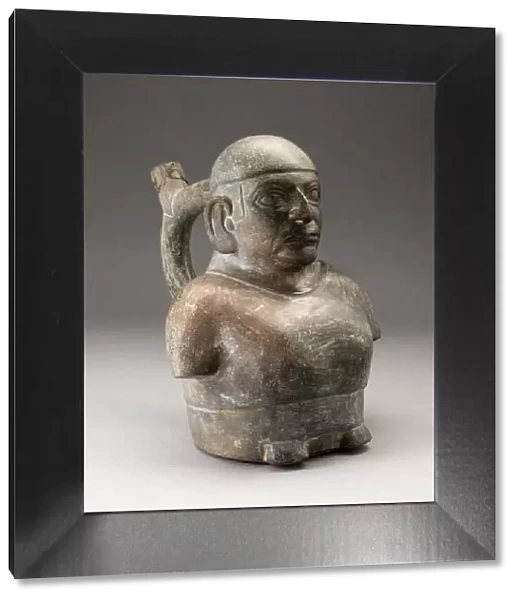 Portrait Vessel of Man with Arms that End at Elbows, 100 B. C.  /  A. D. 500. Creator: Unknown