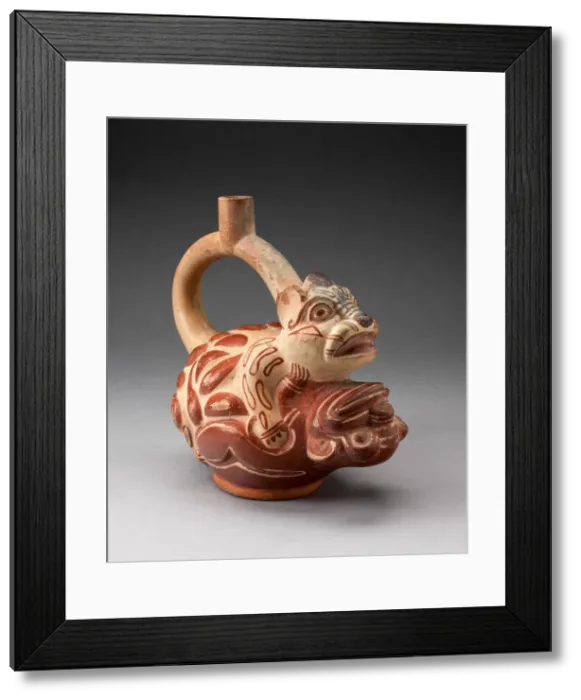 Framed Print : Vessel in Form of Two Pumas, 100 B. C. / A. D. 500. Creator: Unknown Framed Print : Vessel in Form of Two Pumas, 100 B. C. / A. D. 500. Creator: Unknown