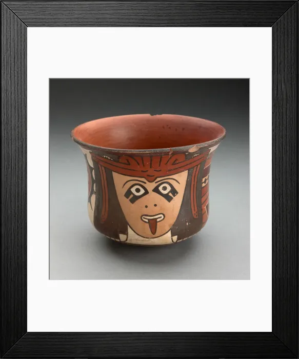 Framed Print : Cup Depicting Costumed Ritual Performer, 180 B. C. / A. D. 500. Creator: Unknown Framed Print : Cup Depicting Costumed Ritual Performer, 180 B. C. / A. D. 500. Creator: Unknown