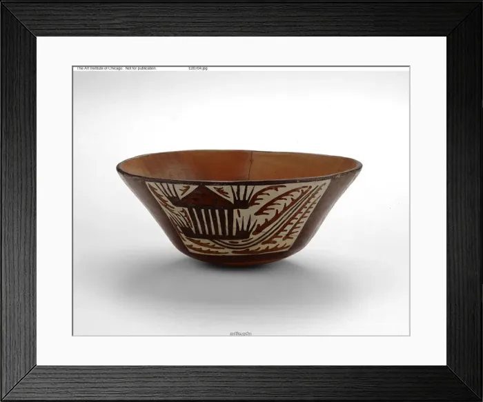 Framed Print : Open Bowl with Areas Depicting Abstract Plants and Animal Motifs, 180 B. C. / A. D. 500 Framed Print : Open Bowl with Areas Depicting Abstract Plants and Animal Motifs, 180 B. C. / A. D. 500