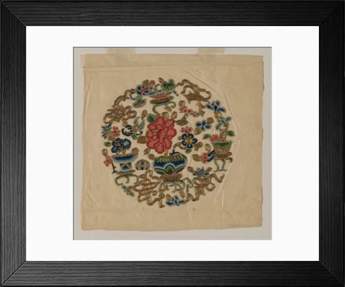 Framed Print : Cut Out Motif (Needlework), China, Qing dynasty (1644-1911), 19th century Framed Print : Cut Out Motif (Needlework), China, Qing dynasty (1644-1911), 19th century