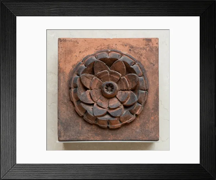 Framed Print : Raymond, E. G. Store and Flats: Rosette Fragment from Facade, 1884 Framed Print : Raymond, E. G. Store and Flats: Rosette Fragment from Facade, 1884