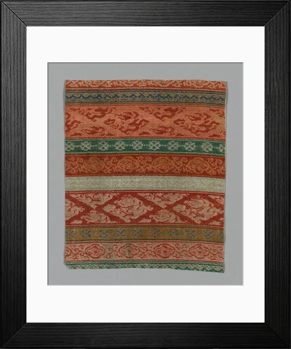 Framed Print : Fragment, China, Qing Dynasty (1644-1911), early 19th century. Creator: Unknown Framed Print : Fragment, China, Qing Dynasty (1644-1911), early 19th century. Creator: Unknown