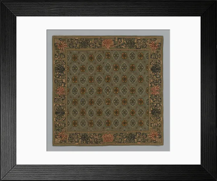 Framed Print : Cushion Cover, China, Qing dynasty (1644-1911), c. 1900. Creator: Unknown Framed Print : Cushion Cover, China, Qing dynasty (1644-1911), c. 1900. Creator: Unknown