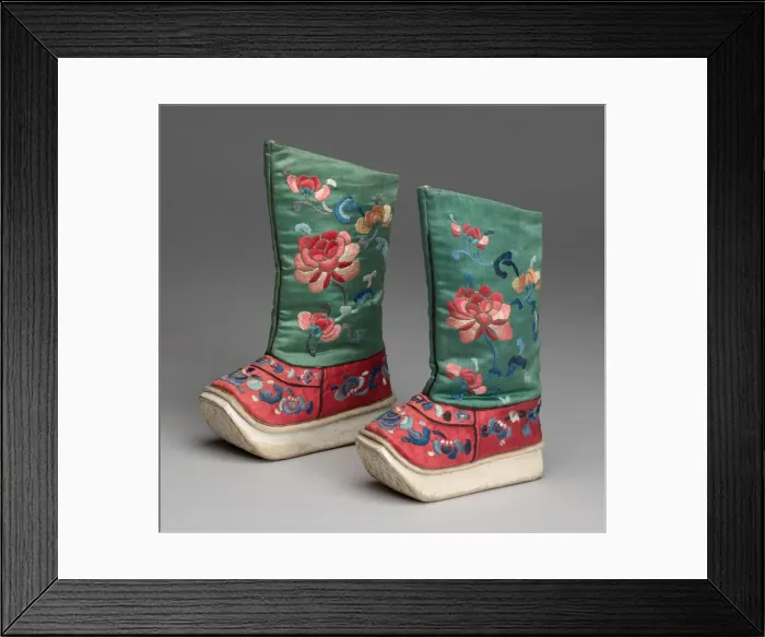 Framed Print : Mans Boots, China, Qing dynasty (1644-1911), 19th century. Creator: Unknown Framed Print : Mans Boots, China, Qing dynasty (1644-1911), 19th century. Creator: Unknown