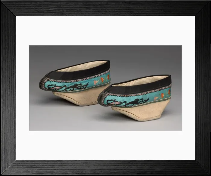 Framed Print : Womans Shoes, China, Qing dynasty (1644-1911), 19th century. Creator: Unknown Framed Print : Womans Shoes, China, Qing dynasty (1644-1911), 19th century. Creator: Unknown