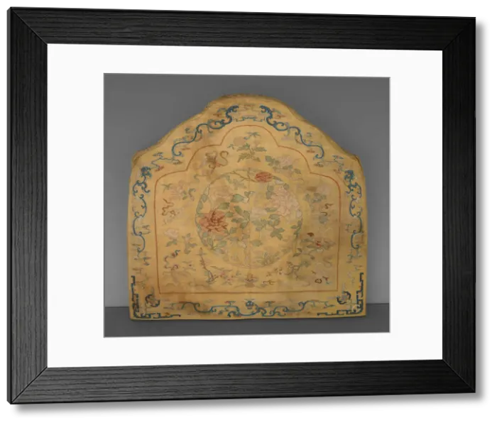Framed Print : Chair Cover, China, Qing dynasty (1644-1911), 1750 / 1800. Creator: Unknown Framed Print : Chair Cover, China, Qing dynasty (1644-1911), 1750 / 1800. Creator: Unknown