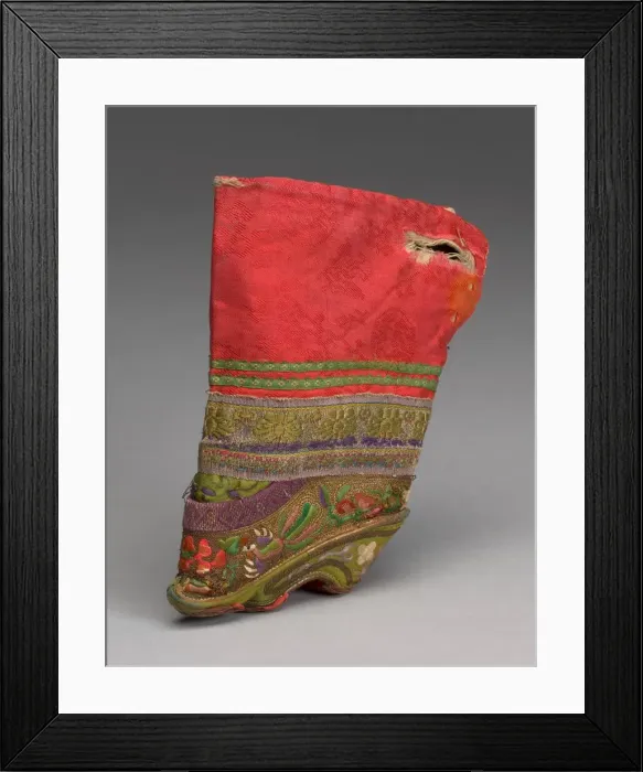 Framed Print : Single Shoe, China, Qing dynasty(1644-1911), c. 1860s. Creator: Unknown Framed Print : Single Shoe, China, Qing dynasty(1644-1911), c. 1860s. Creator: Unknown
