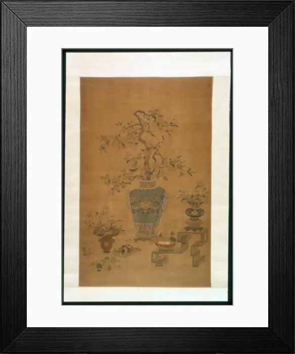 Framed Print : Hanging Scroll (Furnishing Fabric), China, Qing dynasty(1644-1911), 1801 / 50 Framed Print : Hanging Scroll (Furnishing Fabric), China, Qing dynasty(1644-1911), 1801 / 50