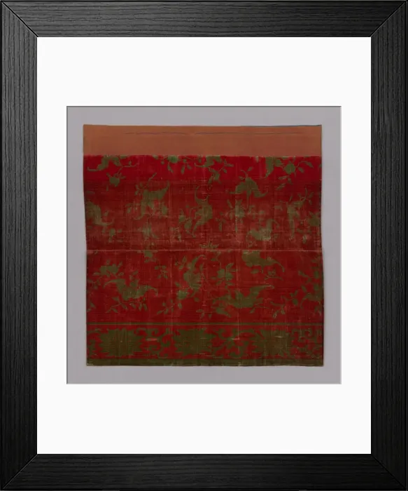 Framed Print : Fragment (Furnishing Fabric), China, Qing dynasty (1644-1911), 1750 / 1800 Framed Print : Fragment (Furnishing Fabric), China, Qing dynasty (1644-1911), 1750 / 1800