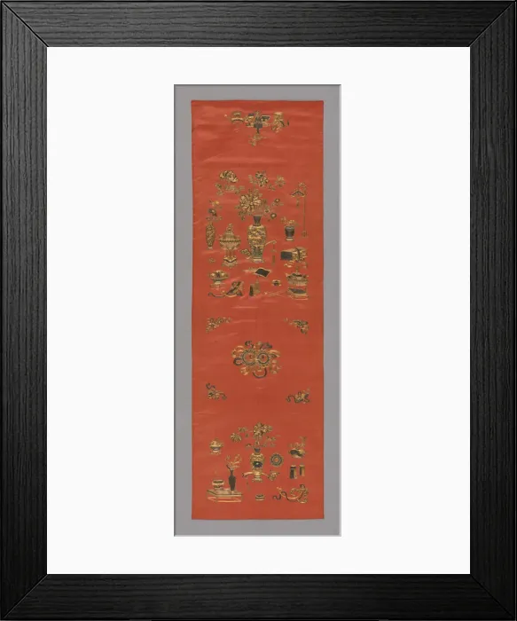 Framed Print : Chair Cover, China, Qing dynasty (1644-1911), 1800 / 25. Creator: Unknown Framed Print : Chair Cover, China, Qing dynasty (1644-1911), 1800 / 25. Creator: Unknown