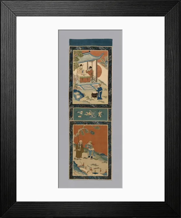 Framed Print : Panel (For a Screen), China, Qing dynasty (1644-1911), 1875 / 1900. Creator: Unknown Framed Print : Panel (For a Screen), China, Qing dynasty (1644-1911), 1875 / 1900. Creator: Unknown