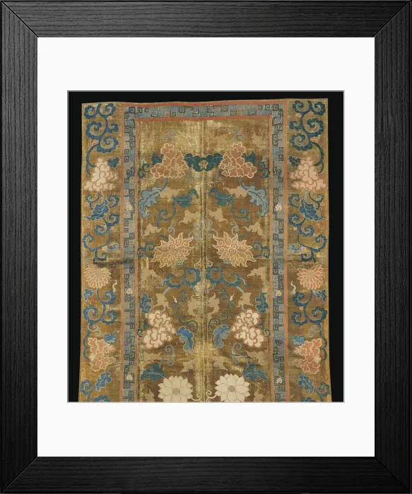 Framed Print : Incomplete Carpet, China, Qing dynasty(1644-1911), 1730s. Creator: Unknown Framed Print : Incomplete Carpet, China, Qing dynasty(1644-1911), 1730s. Creator: Unknown