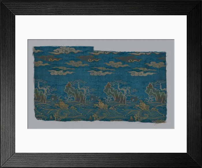 Framed Print : Panel, China, 18th century. Creator: Unknown Framed Print : Panel, China, 18th century. Creator: Unknown