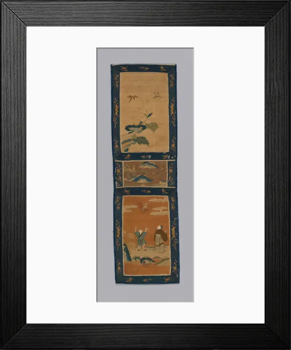 Framed Print : Panel (For a Screen), China, Qing dynasty (1644-1911), 1875 / 1900. Creator: Unknown Framed Print : Panel (For a Screen), China, Qing dynasty (1644-1911), 1875 / 1900. Creator: Unknown