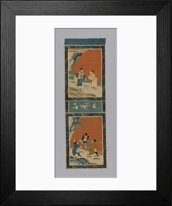 Framed Print : Panel (For a Screen), China, Qing dynasty (1644-1911), 1875 / 1900. Creator: Unknown Framed Print : Panel (For a Screen), China, Qing dynasty (1644-1911), 1875 / 1900. Creator: Unknown