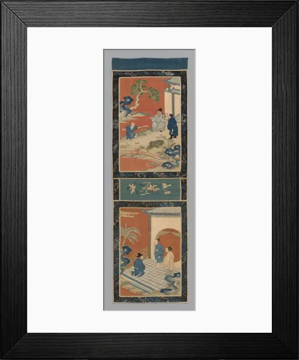 Framed Print : Panel (For a Screen), China, Qing dynasty (1644-1911), 1875 / 1900. Creator: Unknown Framed Print : Panel (For a Screen), China, Qing dynasty (1644-1911), 1875 / 1900. Creator: Unknown