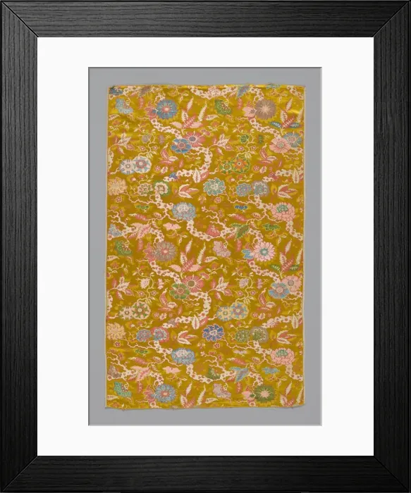 Framed Print : Panel (Dress Fabric), China, Qing dynasty (1644-1911), Mid-18th century. Creator: Unknown Framed Print : Panel (Dress Fabric), China, Qing dynasty (1644-1911), Mid-18th century. Creator: Unknown