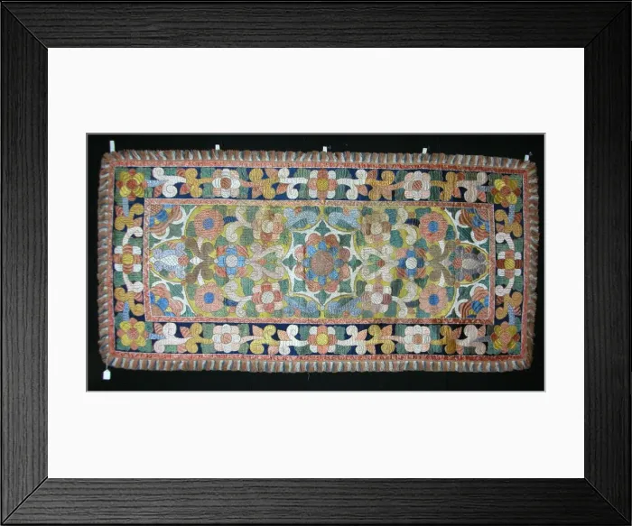Framed Print : Valance, China, Qing dynasty (1644-1911), c. 1700. Creator: Unknown Framed Print : Valance, China, Qing dynasty (1644-1911), c. 1700. Creator: Unknown