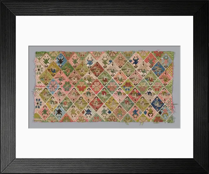 Framed Print : Fragment (Trouser Bands), China, Qing dynasty (1644-1911), 1875 / 1900. Creator: Unknown Framed Print : Fragment (Trouser Bands), China, Qing dynasty (1644-1911), 1875 / 1900. Creator: Unknown