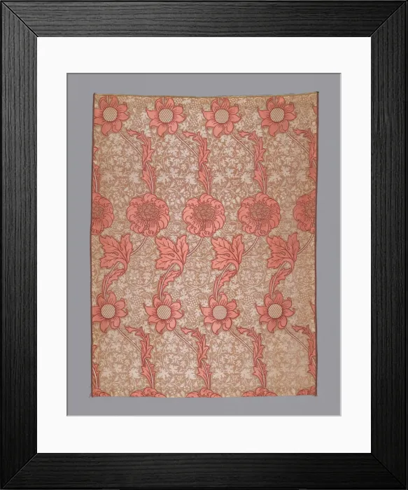 Framed Print : Two Curtains (Original Design Entitled Kennet'), England, 1883 (produced 1887) Framed Print : Two Curtains (Original Design Entitled Kennet'), England, 1883 (produced 1887)