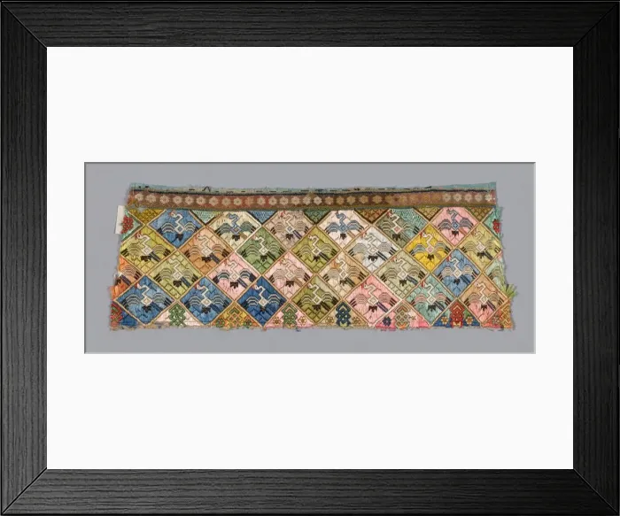Framed Print : Fragment (Trouser Band), China, Qing dynasty (1644-1911), 1875 / 1900. Creator: Unknown Framed Print : Fragment (Trouser Band), China, Qing dynasty (1644-1911), 1875 / 1900. Creator: Unknown