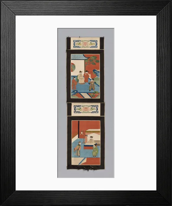 Framed Print : Panel (For a Screen), China, Qing dynasty (1644-1911), 1875 / 1900. Creator: Unknown Framed Print : Panel (For a Screen), China, Qing dynasty (1644-1911), 1875 / 1900. Creator: Unknown