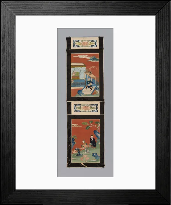 Framed Print : Panel (For a Screen), China, Qing dynasty (1644-1911), 1875 / 1900. Creator: Unknown Framed Print : Panel (For a Screen), China, Qing dynasty (1644-1911), 1875 / 1900. Creator: Unknown