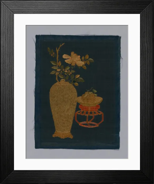 Framed Print : Panel (Furnishing Fabric), China, Kangxi Period, Qing dynasty (1644-1911), 1800 / 50 Framed Print : Panel (Furnishing Fabric), China, Kangxi Period, Qing dynasty (1644-1911), 1800 / 50